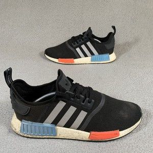 adidas Originals NMD_R1 BOOST Black Solar Red Silver Men's Size 13 Shoes FY5727